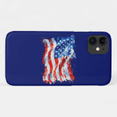 アメリカ国旗 USA 水彩 7月4日 Case-Mate iPhoneケース (裏面(横))