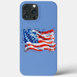 アメリカ国旗 USA 水彩 7月4日 iPhone 13 PRO MAXケース