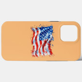 アメリカ国旗 USA 水彩 7月4日 Case-Mate iPhoneケース (裏面 (横))
