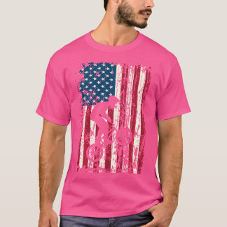 アメリカ国旗 USA BMX 自転車 7月4日 BMX バイカー Tシャツ