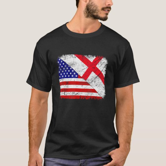 アメリカ国旗&X0008イギリス国旗Patriotic Tシャツ (正面)