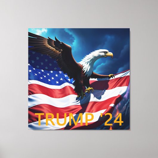 アメリカ国旗American Eagle TRUMP 2024 キャンバスプリント (正面)