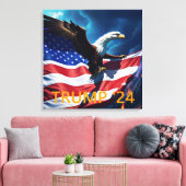 アメリカ国旗American Eagle TRUMP 2024 キャンバスプリント (インサイチュ (リビング))