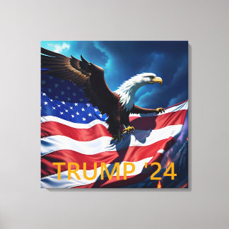 アメリカ国旗American Eagle TRUMP 2024 キャンバスプリント