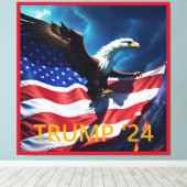 アメリカ国旗American Eagle TRUMP 2024 キャンバスプリント (インサイチュ (ウッドフロア))