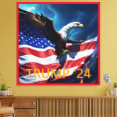 アメリカ国旗American Eagle TRUMP 2024 キャンバスプリント (インサイチュ (リビング))