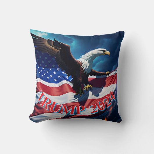 アメリカ国旗American Eagle TRUMP 2024 クッション (正面)