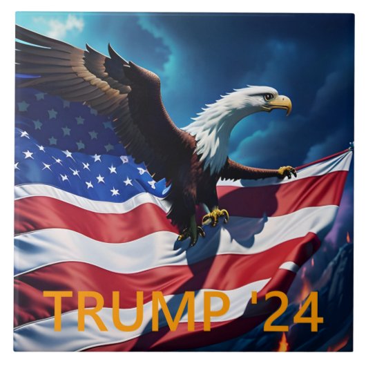 アメリカ国旗American Eagle TRUMP 2024 タイル (正面)
