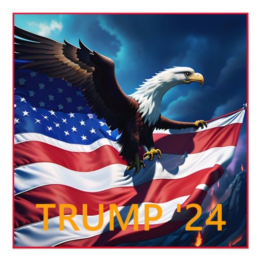 アメリカ国旗American Eagle TRUMP 2024 フォトプリント (正面)