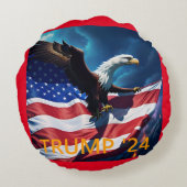 アメリカ国旗American Eagle TRUMP 2024 ラウンドクッション (裏面)
