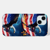 アメリカ国旗American Eagle TRUMP 2024 Case-Mate iPhoneケース (裏面 (横))