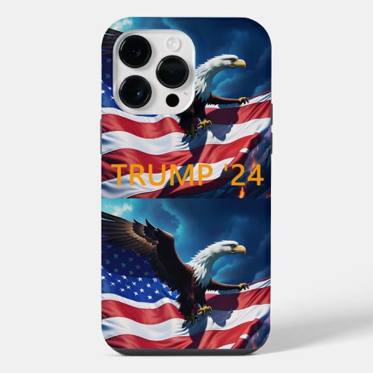 アメリカ国旗American Eagle TRUMP 2024 iPhoneケース (裏面)