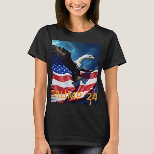アメリカ国旗American Eagle TRUMP 2024 Tシャツ (正面)