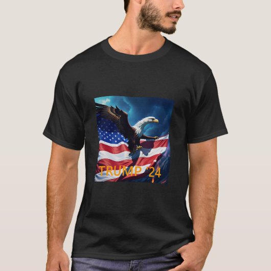アメリカ国旗American Eagle TRUMP 2024 Tシャツ (正面)