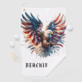 *~*アメリカ国旗AP16 Bald EAGLE USAゴルフタオル ゴルフタオル (インサイチュ)