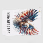 *~*アメリカ国旗AP16 Bald EAGLE USAゴルフタオル ゴルフタオル (横)