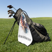 *~*アメリカ国旗AP16 Bald EAGLE USAゴルフタオル ゴルフタオル (グリーン)