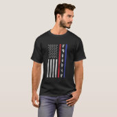 アメリカ国旗ASLアメリカ手話アメリカU Tシャツ (正面フル)