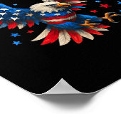 アメリカ国旗Bald Eagleメンズ愛国的なイーグル4O ポスター (角)