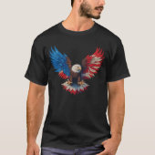 アメリカ国旗Bald Eagle愛国的なイーグル4位 Tシャツ (正面)
