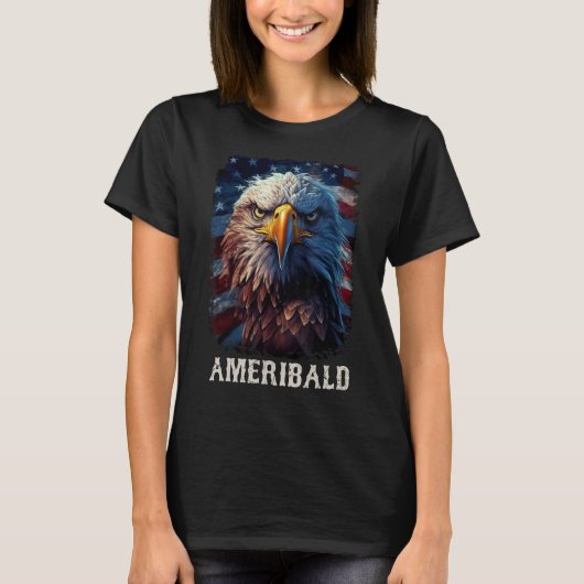 アメリカ国旗Bald Eagle Independence Da Tシャツ (正面)