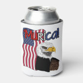 アメリカ国旗Bald Eagle: 'Murica!おもしろい 缶クーラー (缶正面)