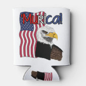 アメリカ国旗Bald Eagle: 'Murica!おもしろい 缶クーラー (裏面)