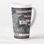 アメリカ国旗Bald Eagle USA カフェラテマグ (右アングル)
