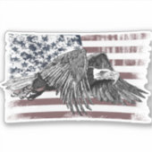 アメリカ国旗Bald Eagle USA シール (正面)