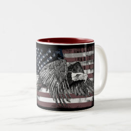 アメリカ国旗Bald Eagle USA ツートーンマグカップ