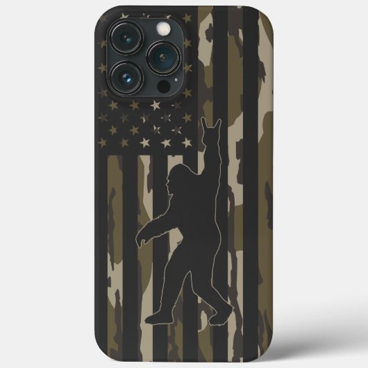 アメリカ国旗Bigfoot Bottomland迷彩柄 Case-Mate iPhoneケース (裏面)