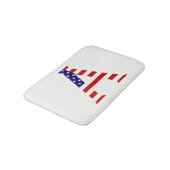 アメリカ国旗bmcntにオーバーレイされたモノグラム バスマット (アングル)