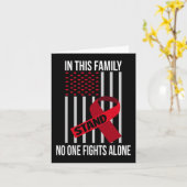 アメリカ国旗Burgundyリボン製品脳動脈瘤A カード (黄色い花)