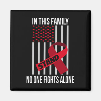 アメリカ国旗Burgundyリボン製品脳動脈瘤A マグネット