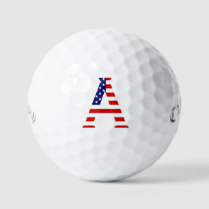 アメリカ国旗css gbcntにオーバーレイされたモノグラム ゴルフボール