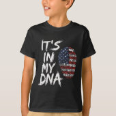 アメリカ国旗DNA入り記念ギフトTシャツ Tシャツ (正面)