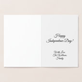 アメリカ国旗God Bless AmericaまたはYour Text 箔カード (内部)