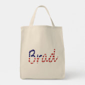 アメリカ国旗gtcntにオーバーレイされた任意の名前 トートバッグ (裏面)