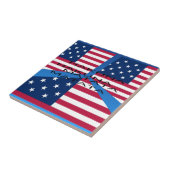 アメリカ国旗Hakuna Matata：愛国的デザイン タイル (側面)