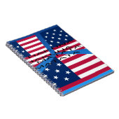 アメリカ国旗Hakuna Matata：愛国的デザイン ノートブック (右側)