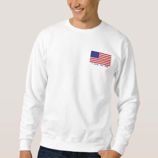 アメリカ国旗Iが大好きSweatshirt スウェットシャツ (正面)