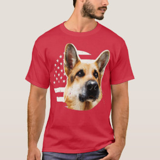 アメリカ国旗Iドッグ恋人I愛国的なドイツのシェフ Tシャツ