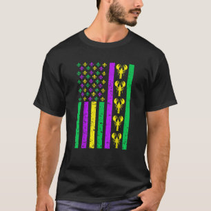 アメリカ国旗Mardi GrasMardi Gras Crawfishの衣装 Tシャツ