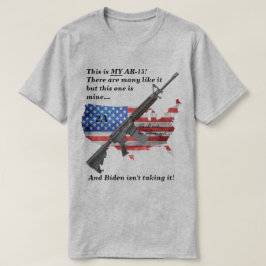 アメリカ国旗My AR15を侵害してはならない Tシャツ