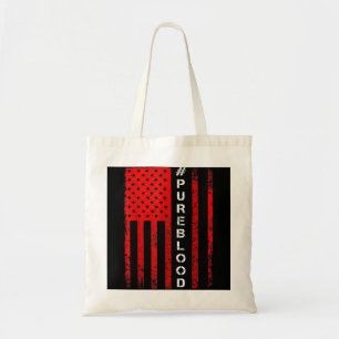 アメリカ国旗PUREBLOOD I am Pure Blood Non-Gmo トートバッグ