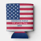 アメリカ国旗Red Whit Blue愛国心パーソナライズされた 缶クーラー (裏面)