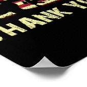 アメリカ国旗sありがとう退役軍人愛国心 ポスター (角)