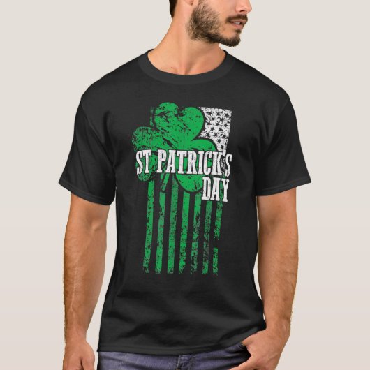 アメリカ国旗Saint patricks dayTシャ男性へツA Tシャツ (正面)