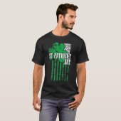 アメリカ国旗Saint patricks dayTシャ男性へツA Tシャツ (正面フル)