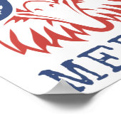 アメリカ国旗Tの7月4日の愛国的イーグルメリカ ポスター (角)